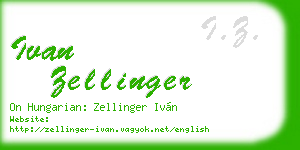 ivan zellinger business card